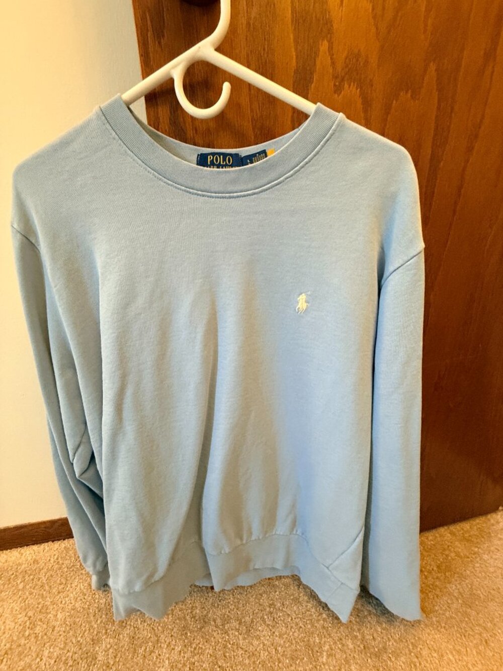 Polo Ralph Lauren Men's Crewneck Sweatshirt Large Light Blue